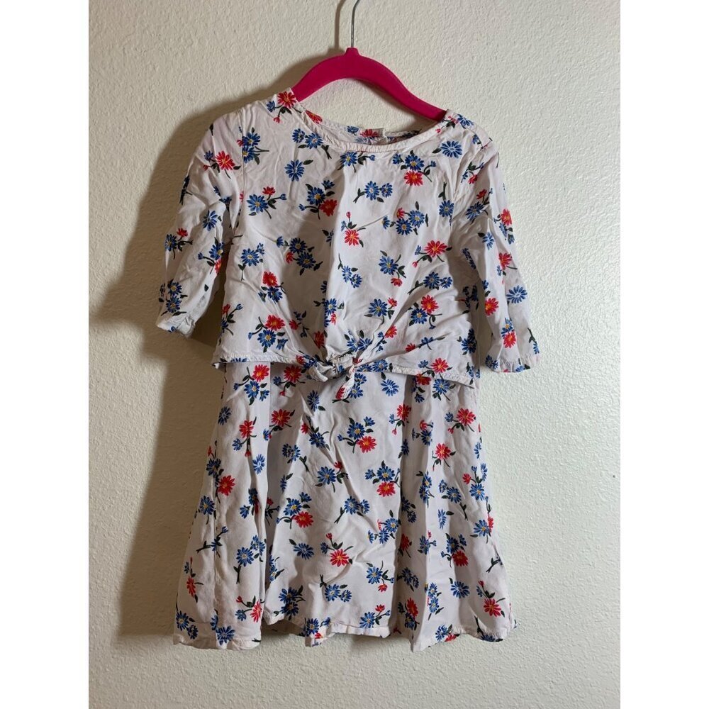 Old Navy Retro Y2K Long Sleeve Floral Print Dress Toddler Girls Size 4T 90s K7
